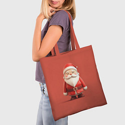 Сумка-шопер Пластилиновый Дед Мороз, цвет: 3D-принт — фото 2