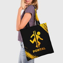 Сумка-шопер Portal - gold gradient, цвет: 3D-принт — фото 2