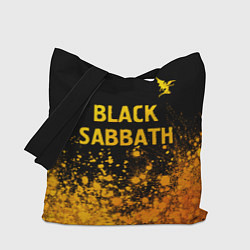 Сумка-шопер Black Sabbath - gold gradient: символ сверху, цвет: 3D-принт