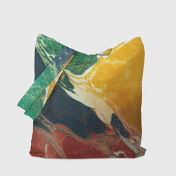 Сумка-шопер Мраморная радуга, цвет: 3D-принт