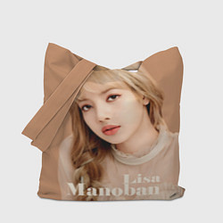 Сумка-шопер Blackpink Lisa blonde, цвет: 3D-принт