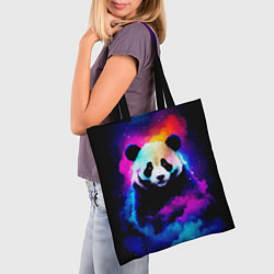 Сумка-шопер Панда и краски, цвет: 3D-принт — фото 2