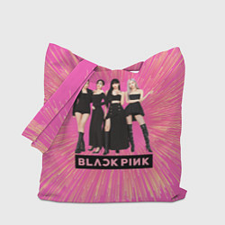 Сумка-шопер Blackpink девушки с лого, цвет: 3D-принт