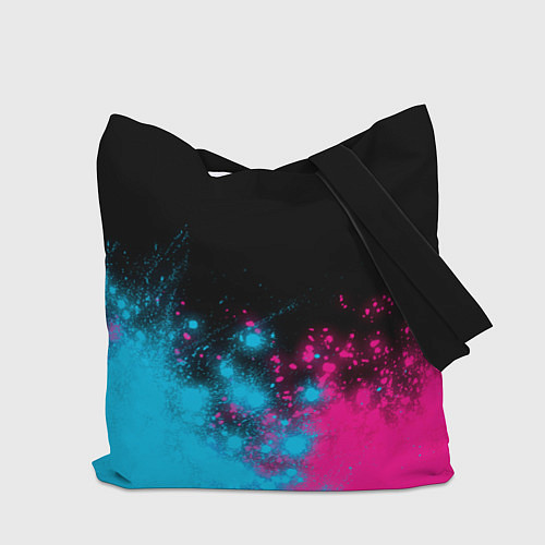 Сумка-шоппер Black Clover - neon gradient: символ сверху / 3D-принт – фото 2