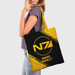 Сумка-шопер Mass Effect - gold gradient, цвет: 3D-принт — фото 2