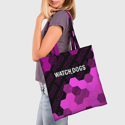 Сумка-шопер Watch Dogs pro gaming: символ сверху, цвет: 3D-принт — фото 2