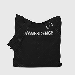 Сумка-шоппер Evanescence glitch на темном фоне: символ сверху