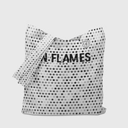 Сумка-шопер In Flames glitch на светлом фоне: символ сверху, цвет: 3D-принт