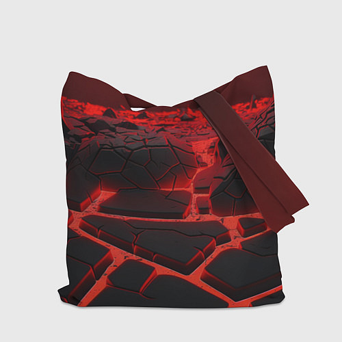 Сумка-шоппер CS GO red neon texture / 3D-принт – фото 2