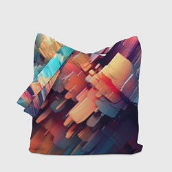 Сумка-шопер Цветная абстракция каменных сланцев, цвет: 3D-принт