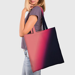 Сумка-шопер Градиент темно-розовый, цвет: 3D-принт — фото 2