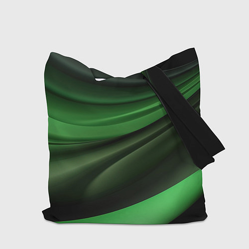 Сумка-шоппер Темная зеленая текстура / 3D-принт – фото 2