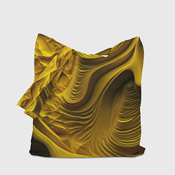 Сумка-шопер Объемная желтая текстура, цвет: 3D-принт