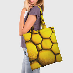 Сумка-шопер Желтые объемные плиты, цвет: 3D-принт — фото 2