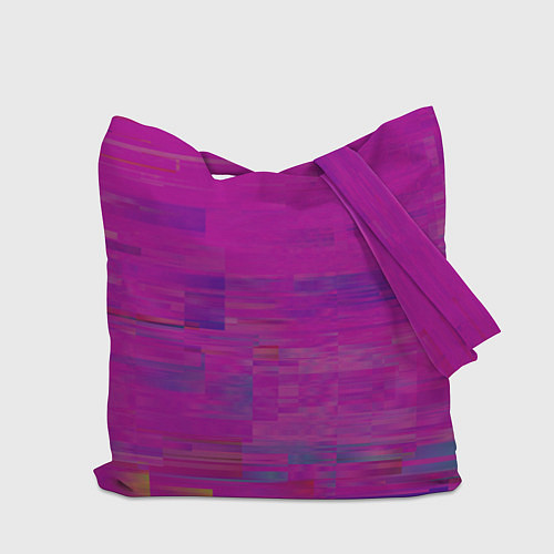 Сумка-шоппер Фиолетово византийский глитч / 3D-принт – фото 2