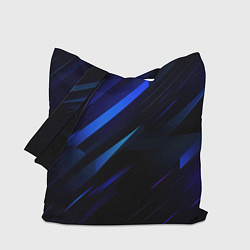 Сумка-шопер Blue black texture, цвет: 3D-принт