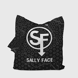 Сумка-шопер Sally Face glitch на темном фоне, цвет: 3D-принт