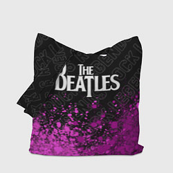 Сумка-шопер The Beatles rock legends: символ сверху, цвет: 3D-принт