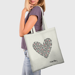 Сумка-шопер Сердце - Кейт Харинг, цвет: 3D-принт — фото 2