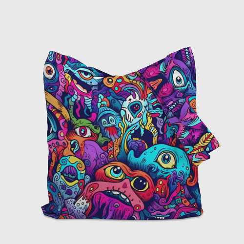 Сумка-шоппер Кислотные монстры / 3D-принт – фото 2