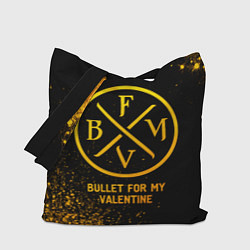 Сумка-шоппер Bullet For My Valentine - gold gradient