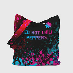 Сумка-шоппер Red Hot Chili Peppers - neon gradient: символ свер