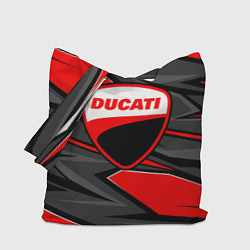 Сумка-шопер Ducati - red stripes, цвет: 3D-принт