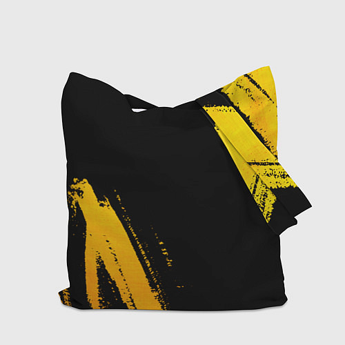 Сумка-шоппер Saab - gold gradient: надпись, символ / 3D-принт – фото 2