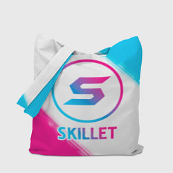 Сумка-шопер Skillet neon gradient style, цвет: 3D-принт