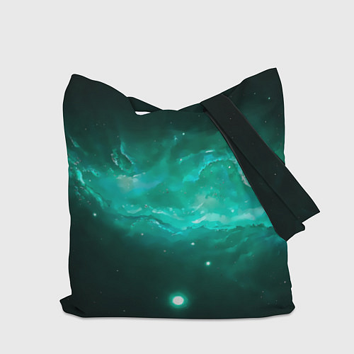 Сумка-шоппер Baldurs Gate 3 logo green / 3D-принт – фото 2