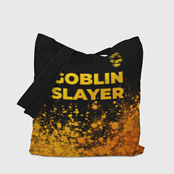 Сумка-шопер Goblin Slayer - gold gradient: символ сверху, цвет: 3D-принт