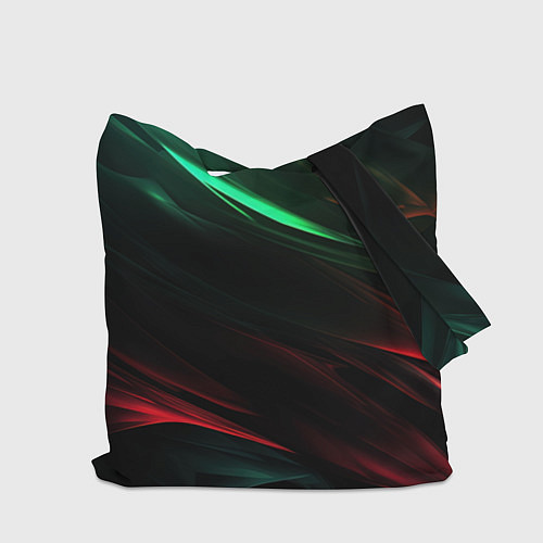 Сумка-шоппер Dark red and green / 3D-принт – фото 2