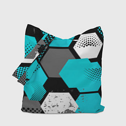 Сумка-шопер Шестиугольники абстрактный фон, цвет: 3D-принт