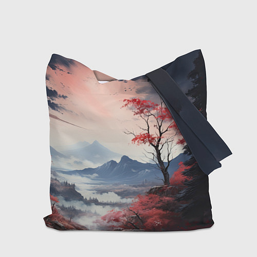 Сумка-шоппер Луна над горами / 3D-принт – фото 2