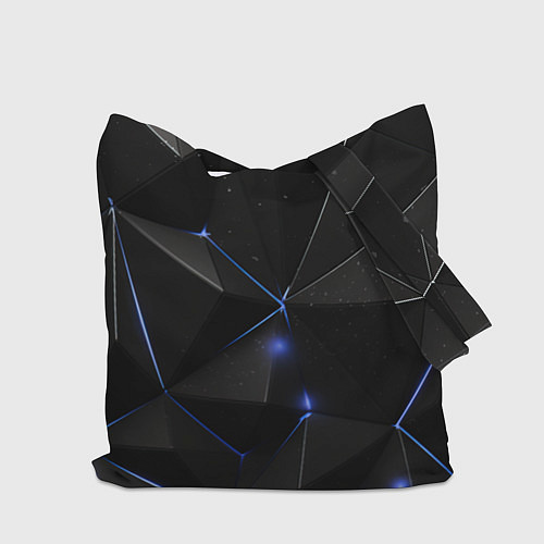Сумка-шоппер Black geometry texture / 3D-принт – фото 2