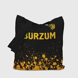 Сумка-шопер Burzum - gold gradient: символ сверху, цвет: 3D-принт