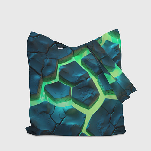 Сумка-шоппер CS GO green texture logo / 3D-принт – фото 2