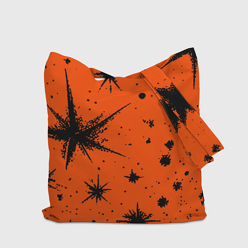 Сумка-шоппер Огненный оранжевый абстракция / 3D-принт – фото 2