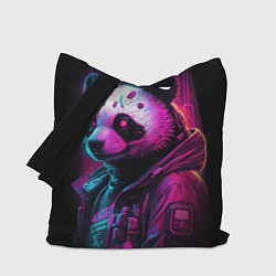 Сумка-шопер Panda cyberpunk, цвет: 3D-принт