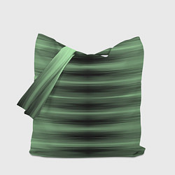 Сумка-шопер Зеленый полосатый градиент, цвет: 3D-принт