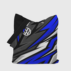 Сумка-шопер Volkswagen - Синяя абстракция, цвет: 3D-принт