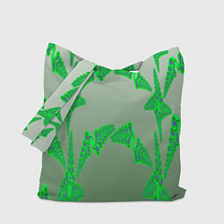 Сумка-шопер Растительный паттерн, цвет: 3D-принт
