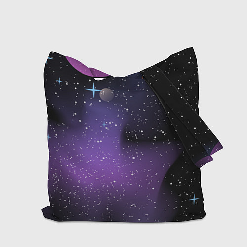 Сумка-шоппер Фон космоса звёздное небо / 3D-принт – фото 2