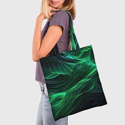 Сумка-шопер Зеленая абстракция, цвет: 3D-принт — фото 2