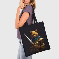 Сумка-шопер Рыцарский кот, цвет: 3D-принт — фото 2