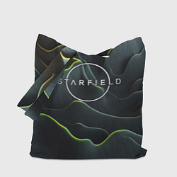 Сумка-шопер Starfield logo green texture, цвет: 3D-принт