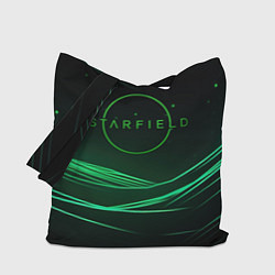 Сумка-шоппер Starfield green logo