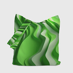 Сумка-шоппер Зеленые объемные полосы