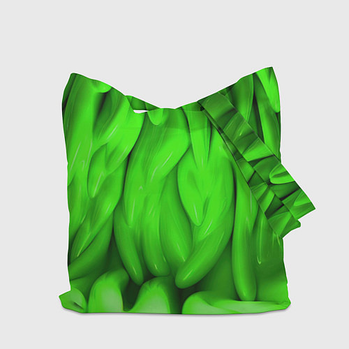 Сумка-шоппер Зеленая абстрактная текстура / 3D-принт – фото 2