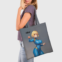 Сумка-шопер Аниме девушка из фалаут, цвет: 3D-принт — фото 2
